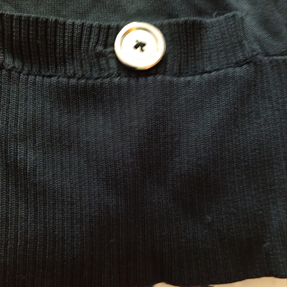 Anne Klein deep navy blue top L - Picture 3 of 9